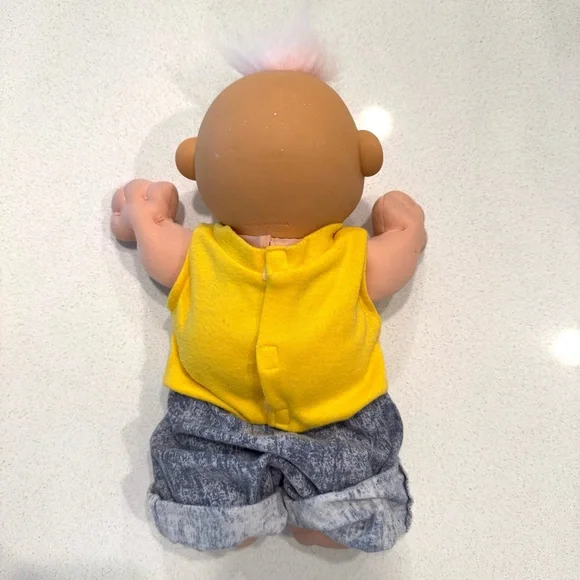 90’s Russ Troll Dolls Set! Yellow & Blue Plush Dolls! Sailor and acid wash look! - Picture 7 of 8